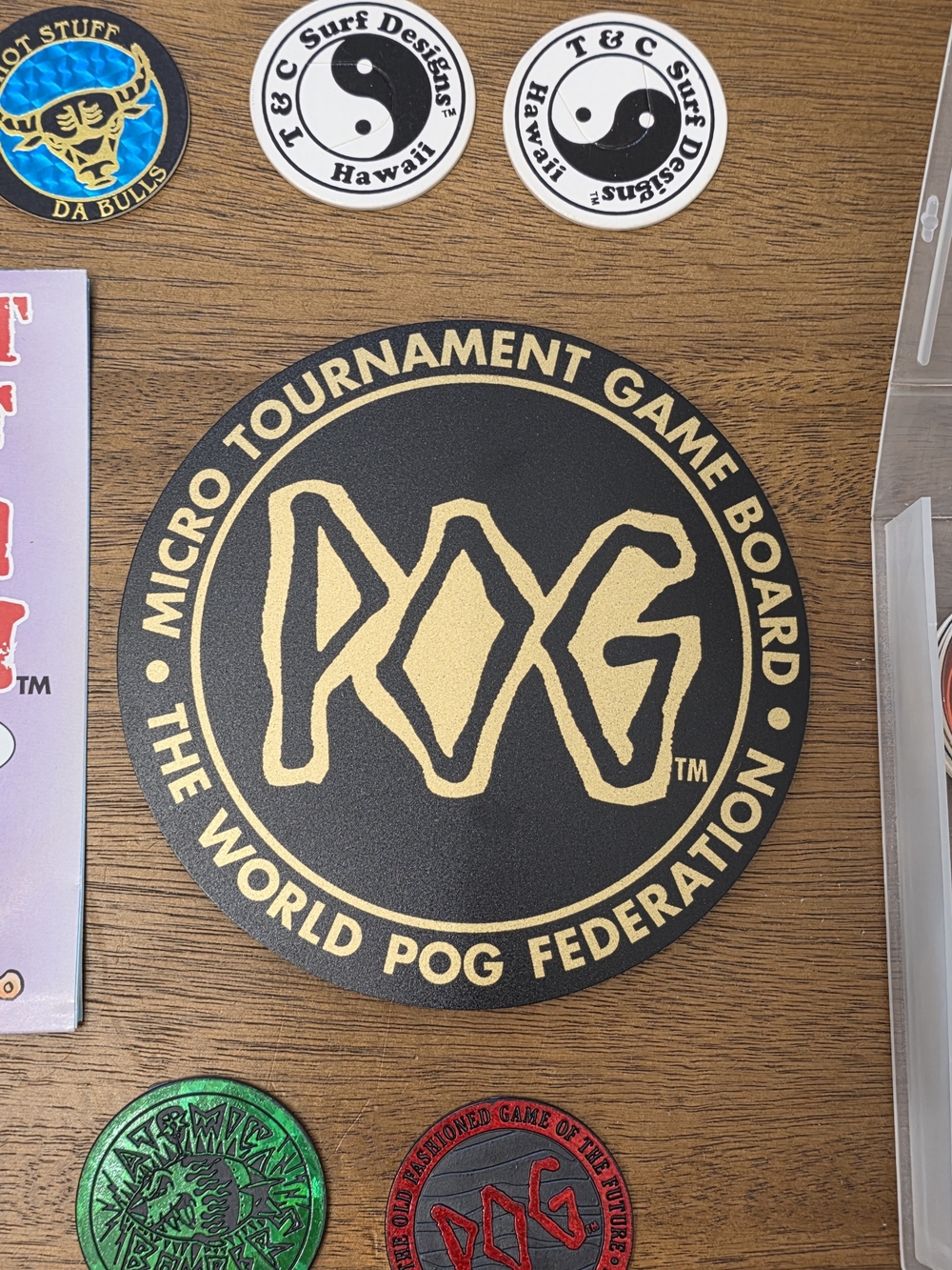 Vintage 1990s POG Collection Lot - Rare 1993 Hawaii T&C Surf & WPF Kinis Case